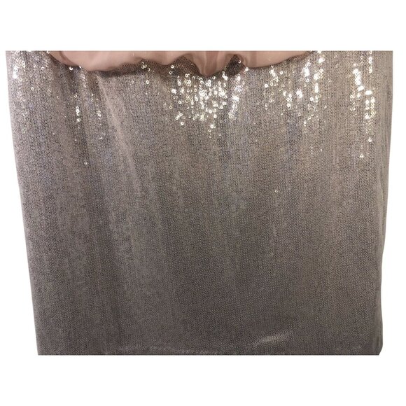 Hailey David’s Bridal Women’s Blush Colored Sleeveless Dress w/Sequins Size 4 - Picture 3 of 9